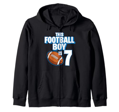 7 Jahre Alter Geburtstag Fußballspieler Kinder Junge 7. Nummer Team Kapuzenjacke 7 Jahre Alter Geburtstag Fußballspieler Kinder Junge 7. Nummer Team Kapuzenjacke von Football Boy Birthday Tees