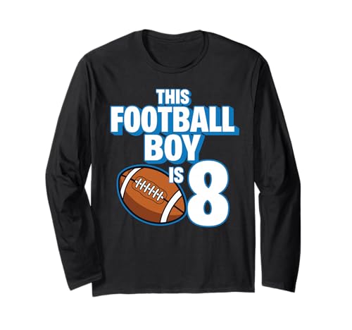 8 Jahre Alter Geburtstag Fußballspieler Kinder Junge 8. Nummer Team Langarmshirt 8 Jahre Alter Geburtstag Fußballspieler Kinder Junge 8. Nummer Team Langarmshirt von Football Boy Birthday Tees