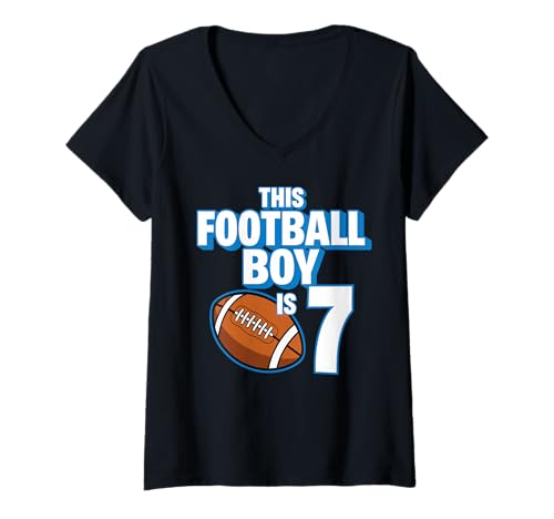 Damen 7 Jahre Alter Geburtstag Fußballspieler Kinder Junge 7. Nummer Team T-Shirt mit V-Ausschnitt Damen 7 Jahre Alter Geburtstag Fußballspieler Kinder Junge 7. Nummer Team T-Shirt mit V-Ausschnitt von Football Boy Birthday Tees