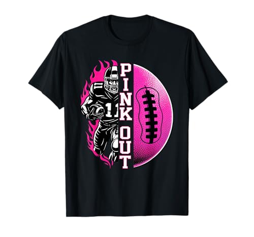 Pink Out Team Brustkrebs-Bewusstseinsmonat für Damen T-Shirt Pink Out Team Brustkrebs-Bewusstseinsmonat für Damen T-Shirt von Football Breast Cancer Awareness Shirt For Women