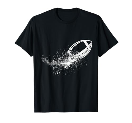 Football Designs Herren American Football T-Shirt Schwarz S Klassische Passform Crew-Ausschnitt Kurzarm Football Designs Herren American Football T-Shirt Schwarz S Klassische Passform Crew-Ausschnitt Kurzarm von Football Designs