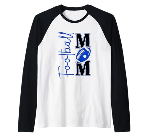 Fußball Mama Liebe Herz Grafiktext Raglan von Football Enthusiast Mothers Connection