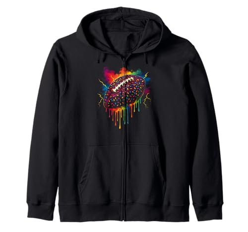 Fußball Drip Football Player Cool Teen Boys Football Drip Kapuzenjacke von Football Fanatic Co.