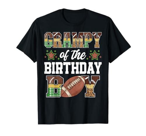 Grampy of The Birthday Boy Fußballspieler Family Matching T-Shirt von Football Lover Birthday Boy Party