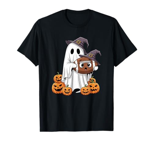 Lustiger Geisterfußball, Kürbis, Halloween, Kinder, Herren und Damen T-Shirt von Football Lovers Cute Halloween Outfits Boy Girl