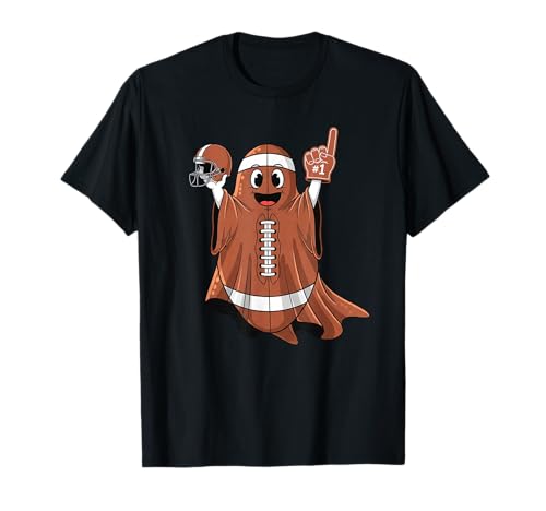 Lustiger Fußball-Geist Kürbis Boo Halloween Kinder Herren Damen T-Shirt von Football Lovers Halloween Ghost Pumpkin Outfits