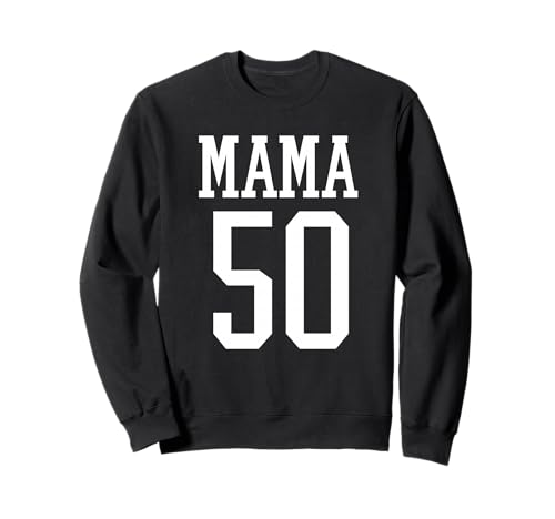 Nummer 50 Mama Biggest Fan Spirit Wear Football Game Day Sweatshirt Nummer 50 Mama Biggest Fan Spirit Wear Football Game Day Sweatshirt von Football Mama Baseball Basketball Sports Number Co