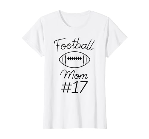 Fußball-Mama Nummer 17: Größte Fanmannschaft, Mutter, Mein Sohn T-Shirt von Football Mom Biggest Fan Tees