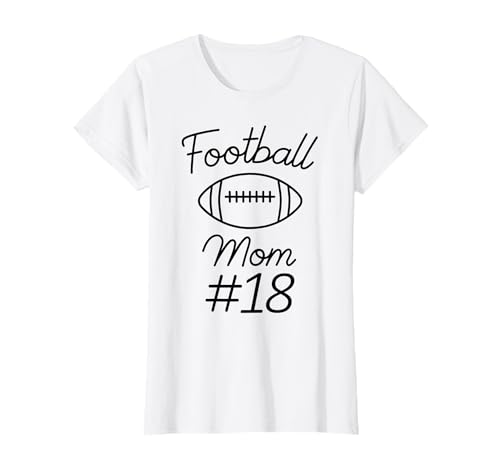 Fußball Mama Nummer 18 Biggest Fan Woman Team Mother My Son T-Shirt Fußball Mama Nummer 18 Biggest Fan Woman Team Mother My Son T-Shirt von Football Mom Biggest Fan Tees