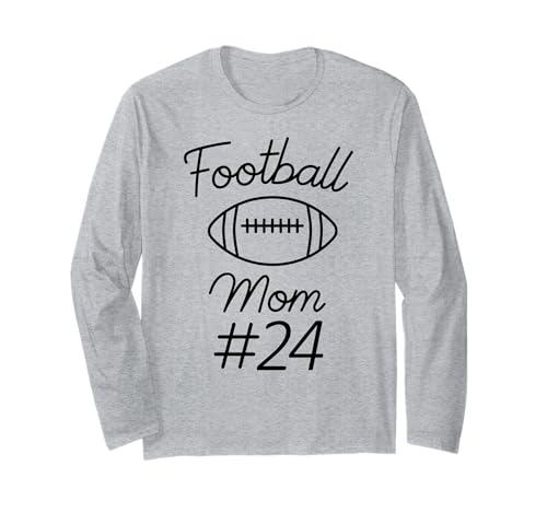 Fußball-Mama Nummer 24, größte Fanmannschaft, Mutter, Mein Sohn Langarmshirt von Football Mom Biggest Fan Tees