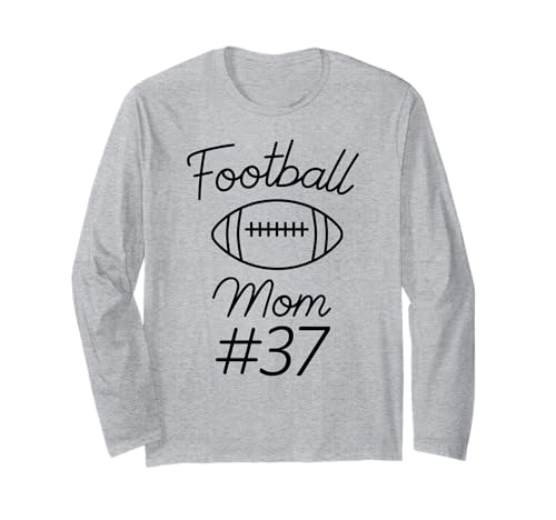 Fußball-Mama Nummer 37, größte Fanmannschaft, Mutter, Mein Sohn Langarmshirt von Football Mom Biggest Fan Tees