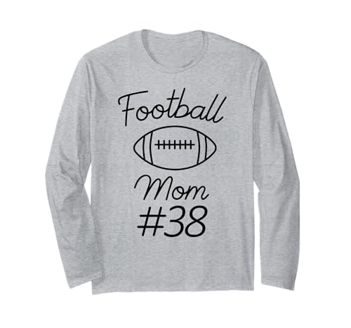 Fußball-Mama Nummer 38: Größte Fanmannschaft, Mutter, Mein Sohn Langarmshirt von Football Mom Biggest Fan Tees