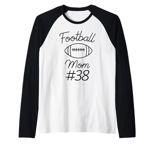 Fußball-Mama Nummer 38: Größte Fanmannschaft, Mutter, Mein Sohn Raglan Fußball-Mama Nummer 38: Größte Fanmannschaft, Mutter, Mein Sohn Raglan von Football Mom Biggest Fan Tees