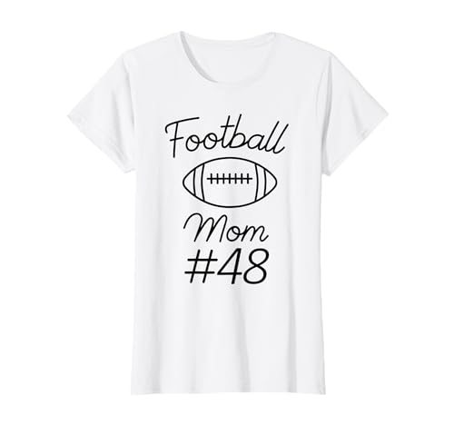 Fußball-Mama Nummer 48: Größte Fanmannschaft, Mutter, Mein Sohn T-Shirt von Football Mom Biggest Fan Tees