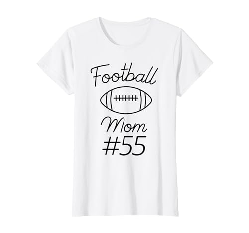 Fußball-Mama Nummer 55: Größte Fanmannschaft, Mutter, Mein Sohn T-Shirt von Football Mom Biggest Fan Tees