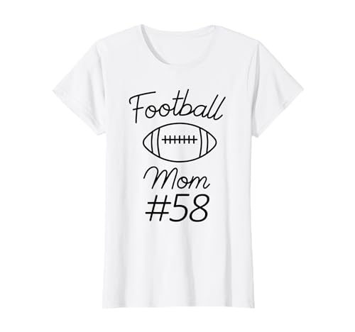 Fußball-Mama Nummer 58: Größte Fanmannschaft, Mutter, Mein Sohn T-Shirt von Football Mom Biggest Fan Tees