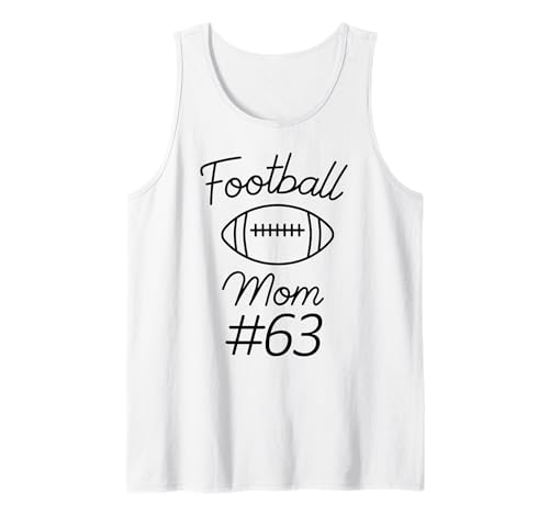 Fußball-Mama Nummer 63: Größte Fanmannschaft, Mutter, Mein Sohn Tank Top von Football Mom Biggest Fan Tees