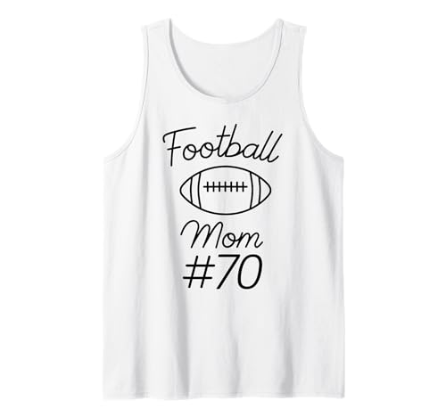 Fußball-Mama Nummer 70, größte Fanmannschaft, Mutter, Mein Sohn Tank Top von Football Mom Biggest Fan Tees