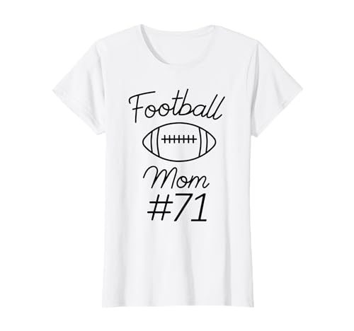 Fußball-Mama Nummer 71, größte Fan-Mannschaft, Mutter, Mein Sohn T-Shirt von Football Mom Biggest Fan Tees