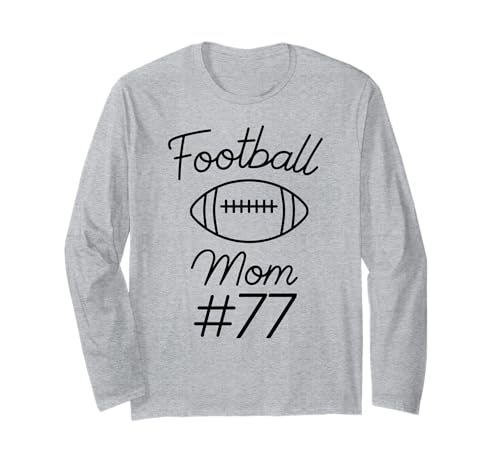 Fußball-Mama Nummer 77: Größte Fanmannschaft, Mutter, Mein Sohn Langarmshirt Fußball-Mama Nummer 77: Größte Fanmannschaft, Mutter, Mein Sohn Langarmshirt von Football Mom Biggest Fan Tees