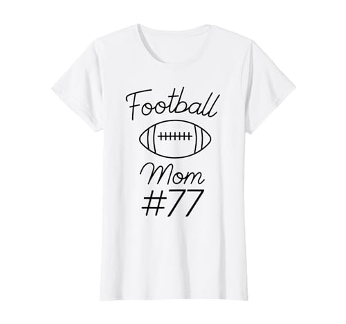 Fußball-Mama Nummer 77: Größte Fanmannschaft, Mutter, Mein Sohn T-Shirt Fußball-Mama Nummer 77: Größte Fanmannschaft, Mutter, Mein Sohn T-Shirt von Football Mom Biggest Fan Tees