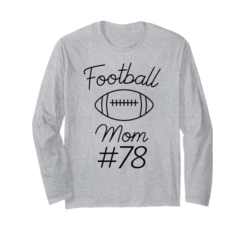 Fußball-Mama Nummer 78, größte Fanmannschaft, Mutter, Mein Sohn Langarmshirt von Football Mom Biggest Fan Tees