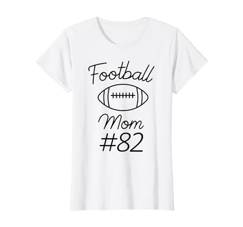 Fußball-Mama Nummer 82: Größte Fanmannschaft, Mutter, Mein Sohn T-Shirt von Football Mom Biggest Fan Tees