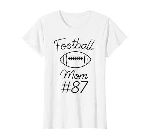 Fußball-Mama Nummer 87: Größte Fanmannschaft, Mutter, Mein Sohn T-Shirt von Football Mom Biggest Fan Tees