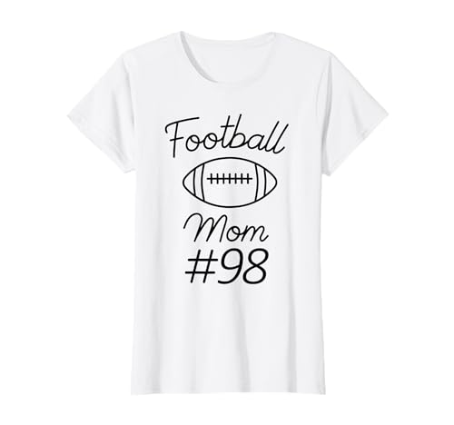 Fußball-Mama Nummer 98: Größte Fanmannschaft, Mutter, Mein Sohn T-Shirt Fußball-Mama Nummer 98: Größte Fanmannschaft, Mutter, Mein Sohn T-Shirt von Football Mom Biggest Fan Tees