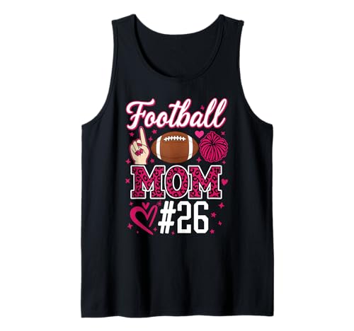 Fußball Mama #26 Lustige Mutter Frau Unterstützer Mädchen Sohn Fan Tank Top von Football Mom Love Apparel