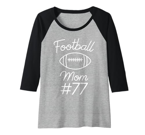 Damen Fußball Mama Nummer 77 Biggest Fan Woman Team Game My Son Raglan Damen Fußball Mama Nummer 77 Biggest Fan Woman Team Game My Son Raglan von Football Mom Numbered Apparel