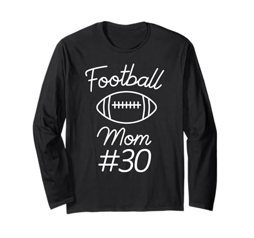 Football-Mama Nummer 30, größtes Fanspiel für Frauen, My Son Langarmshirt Football-Mama Nummer 30, größtes Fanspiel für Frauen, My Son Langarmshirt von Football Mom Numbered Apparel