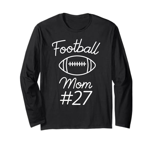 Fußball Mama Nummer 27 Biggest Fan Woman Team Game My Son Langarmshirt Fußball Mama Nummer 27 Biggest Fan Woman Team Game My Son Langarmshirt von Football Mom Numbered Apparel