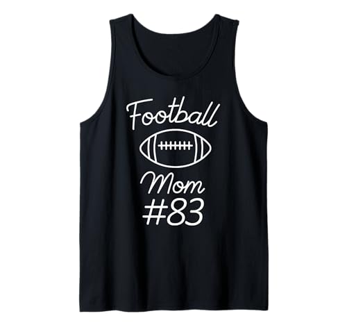 Fußball Mama Nummer 83 Biggest Fan Woman Team Game My Son Tank Top von Football Mom Numbered Apparel
