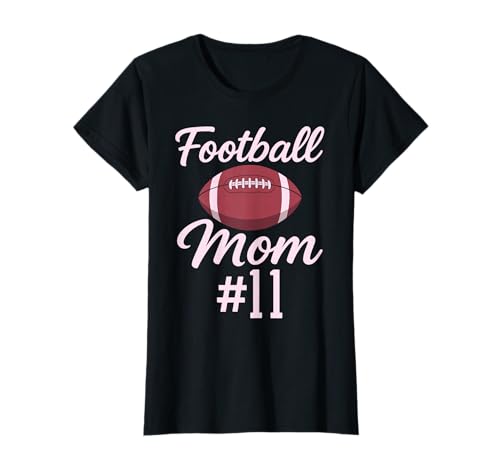 Fußball Mama #11 Lustiges Mutter Frau Touchdown Mädchen Sohn Spiel T-Shirt von Football Mom Pink Apparel