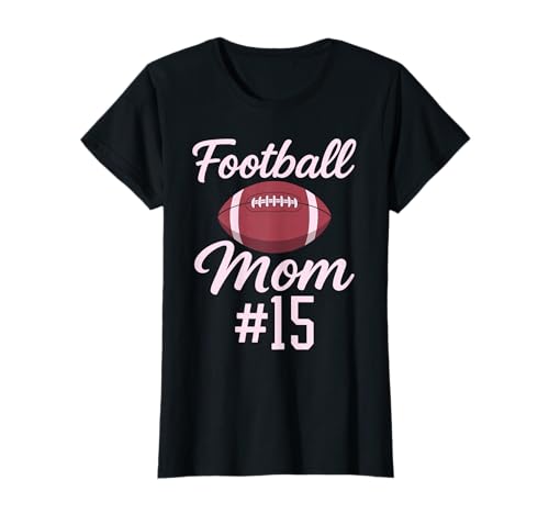 Fußball Mama #15 Lustiges Mutter Frau Touchdown Mädchen Sohn Spiel T-Shirt von Football Mom Pink Apparel
