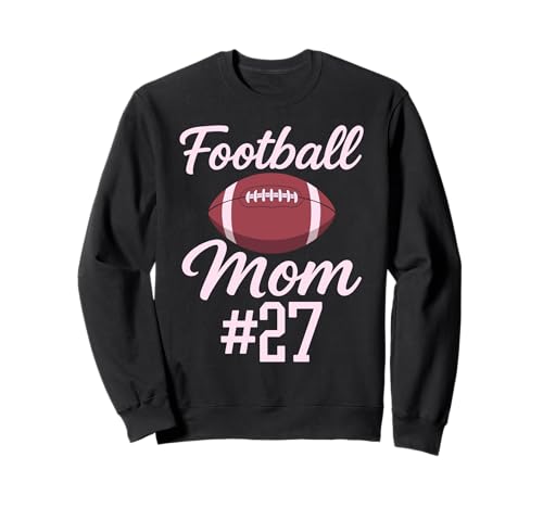 Fußball Mama #27 Lustiges Mutter Frau Touchdown Mädchen Sohn Spiel Sweatshirt von Football Mom Pink Apparel