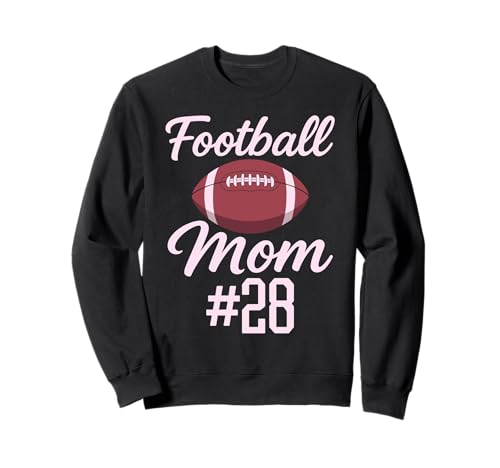Fußball Mama #28 Lustiges Mutter Frau Touchdown Mädchen Sohn Spiel Sweatshirt von Football Mom Pink Apparel