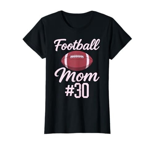 Fußball Mama #30 Lustiges Mutter Frau Touchdown Mädchen Sohn Spiel T-Shirt von Football Mom Pink Apparel