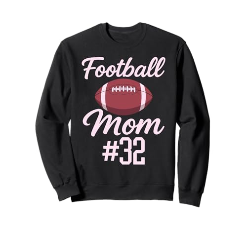 Fußball Mama #32 Lustiges Mutter Frau Touchdown Mädchen Sohn Spiel Sweatshirt von Football Mom Pink Apparel