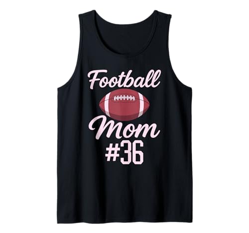 Fußball Mama #36 Lustiges Mutter Frau Touchdown Mädchen Sohn Spiel Tank Top von Football Mom Pink Apparel