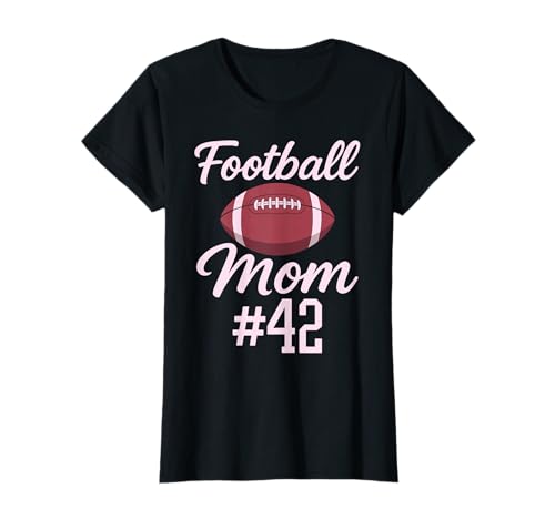 Fußball Mama #42 Lustiges Mutter Frau Touchdown Mädchen Sohn Spiel T-Shirt von Football Mom Pink Apparel