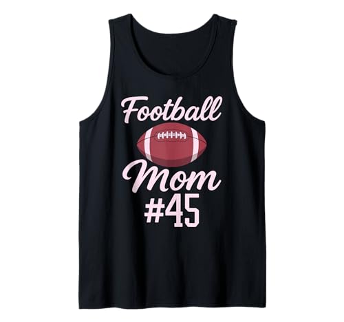 Fußball Mama #45 Lustiges Mutter Frau Touchdown Mädchen Sohn Spiel Tank Top von Football Mom Pink Apparel