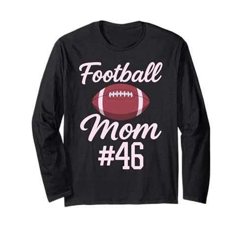 Fußball Mama #46 Lustiges Mutter Frau Touchdown Mädchen Sohn Spiel Langarmshirt von Football Mom Pink Apparel
