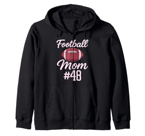 Fußball Mama #48 Lustiges Mutter Frau Touchdown Mädchen Sohn Spiel Kapuzenjacke von Football Mom Pink Apparel