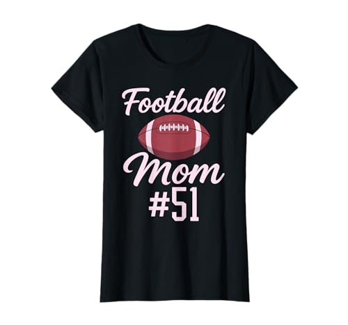Fußball Mama #51 Lustiges Mutter Frau Touchdown Mädchen Sohn Spiel T-Shirt von Football Mom Pink Apparel