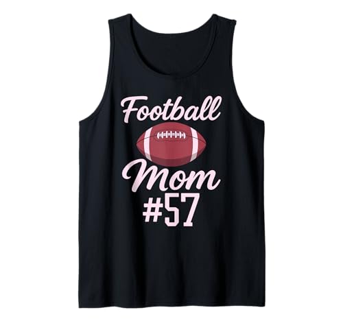 Fußball Mama #57 Lustiges Mutter Frau Touchdown Mädchen Sohn Spiel Tank Top von Football Mom Pink Apparel