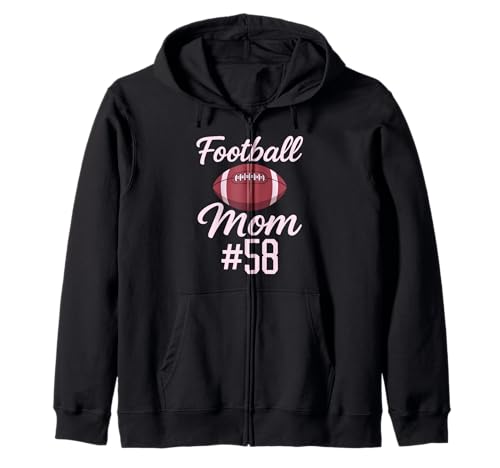 Fußball Mama #58 Lustiges Mutter Frau Touchdown Mädchen Sohn Spiel Kapuzenjacke von Football Mom Pink Apparel