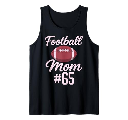 Fußball Mama #65 Lustiges Mutter Frau Touchdown Mädchen Sohn Spiel Tank Top von Football Mom Pink Apparel