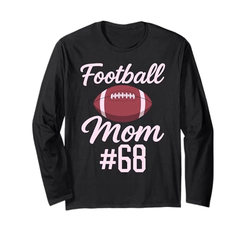 Fußball Mama #68 Lustiges Mutter Frau Touchdown Mädchen Sohn Spiel Langarmshirt von Football Mom Pink Apparel
